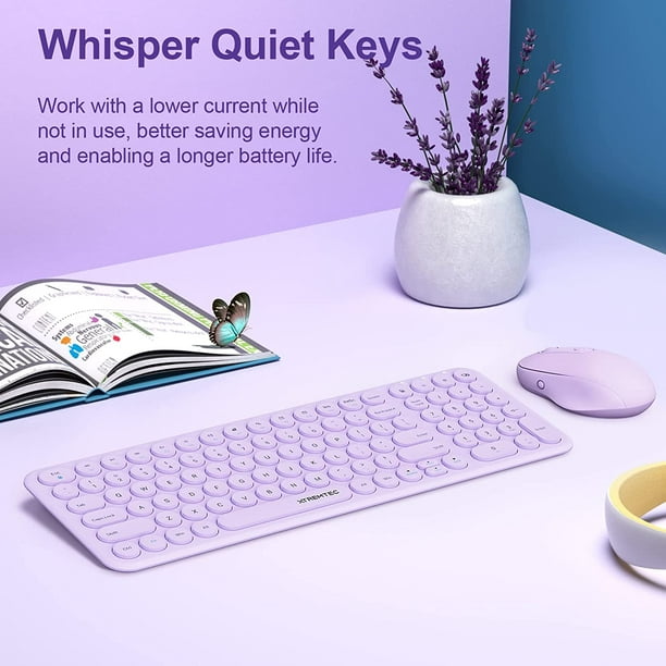 Clavier Bluetooth sans fil mince Vintage Keycap rond pour Mac