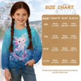 thumbnail image 7 of Garronmavis Cute Axolotl Girls Long Sleeve T-Shirts Size 5-6 Lightweight Tie Hem Front Clothing Tops Fashion Kids Fall Tops Crewneck Basic Tees Warm Basic Soft Long Sleeve Tees Top, 7 of 7