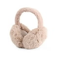 thumbnail image 2 of PULLIMORE Womens Plush Ear Muffs Foldable Ear Warmers, Outdoor Cold Weather Soft & Warm Earmuffs Ear Covers (Khaki), 2 of 11
