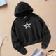 thumbnail image 1 of Sudaderas con capucha informales con cordón para mujer, sudadera recortada de manga larga, ropa cómoda de gimnasio para mujer para viajes por la calle XL, 1 of 8