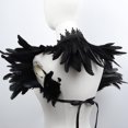 thumbnail image 3 of Chal de plumas, chal de plumas, capa elegante para hombros, chal de plumas para accesorios de disfraces de Halloween y cosplay, 3 of 9