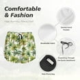 thumbnail image 6 of Picia Green Hawaii Palms Pattern Women's 2 in 1 Athletic Running Shorts High Waisted Workout Casual Gym Sweat Shorts with Comfy Liner Zipper Pockets-X-Large, 6 of 9