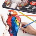thumbnail image 4 of 180pcs colored pencil set drawing set sketching kit, professional art sketching supplies, coloring pencil set for artists adult teen beginners, 4 of 9