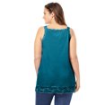 thumbnail image 3 of Woman Within Women's Plus Size Lace-Trim V-Neck Tank Top, 3 of 6