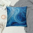 thumbnail image 2 of HENGT Marble Pillow Covers Soft Blue Cobalt Blue Sofa Couch Throw Pillows Bedroom Cushion Covers, 2 of 5