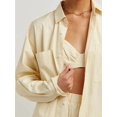 thumbnail image 6 of Women'S 3 Piece Outfits Set Spaghetti Strap Tank Long Sleeve Cover Up Blouse Casual High Waist Shorts M, 6 of 10