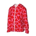 thumbnail image 2 of Pofeuu Love Heart Print Sun Protection Outdoor Lightweight Full Zip UV Cooling Hoodie Long Sleeve Summer Clothing for Outdoor Hiking-X-Large, 2 of 5
