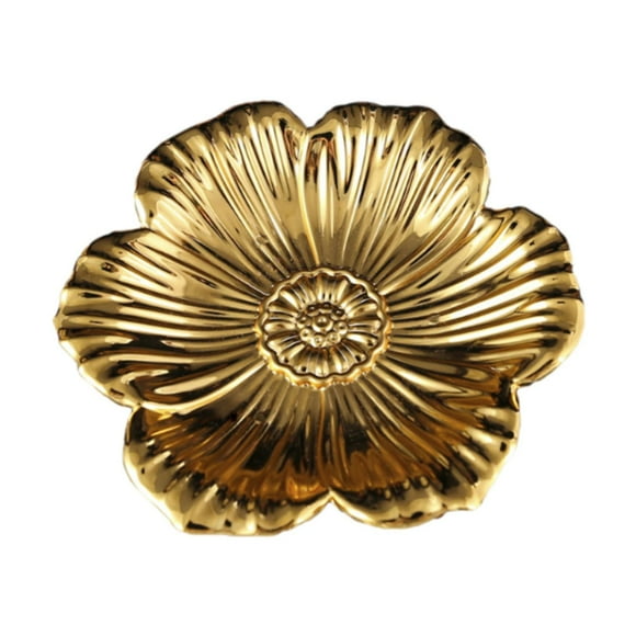 yuksok Gold Serving Tray, Fruit Tray, Multi-Purpose Display Tray, Trinket Dish, Serving A
