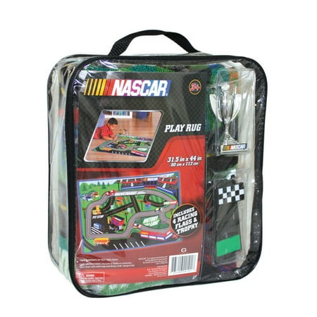 Nascar Game Rug With Trophy