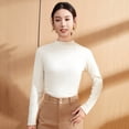 thumbnail image 3 of Women Bottoming Tops DE Velvet Self-Heating Thermal Top Half High Collar Long Sleeve Slim Fit Base Layer Shirt, 3 of 7