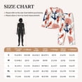 thumbnail image 4 of Pajama Sets for Women 2 Pcs, Koi Fish And Corals Button Down Long Sleeve Sleepwear Lounge PJ Sets, 4 of 6