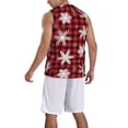 thumbnail image 2 of Honeii Snowflakes On A Buffalo Plaid print basktball shirt for men and women, Unisex basketball jersey for Theme party-XX-Large, 2 of 6