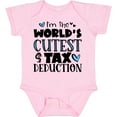 thumbnail image 3 of Inktastic I'm the World's Cutest Tax Deduction Blue Hearts Boys or Girls Baby Bodysuit, 3 of 5