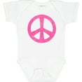 thumbnail image 3 of Inktastic Peace Sign Pink Retro Girls Baby Bodysuit, 3 of 5
