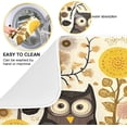 thumbnail image 2 of Dish Drying Mat Vintage Owl Wildflowers Absorbent Dry Mats for Dishes Draining Pad for Kitchen Countertop 18" x 24", 2 of 7