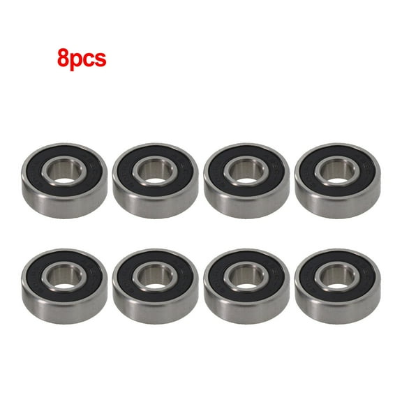 ABEC-11 Skateboard Bearings 608 High Speed 22mm for Roller Skate Wheels 8 Pack Black Steel Scooter Longboard Parts