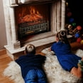 thumbnail image 6 of TURBRO Eternal Flame Infrared Electric Fireplace Logs, 23" Remote Control Fireplace Insert Log Heater, Realistic Lemonwood Ember Bed, Thermostat, Timer, 1500W Bronze, 6 of 7