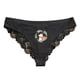thumbnail image 1 of Gibobby Ropa interior bikini elástica para mujer Ropa interior encaje algodón transpirable con estampado seda navideña para mujer （Negro， M), 1 of 2