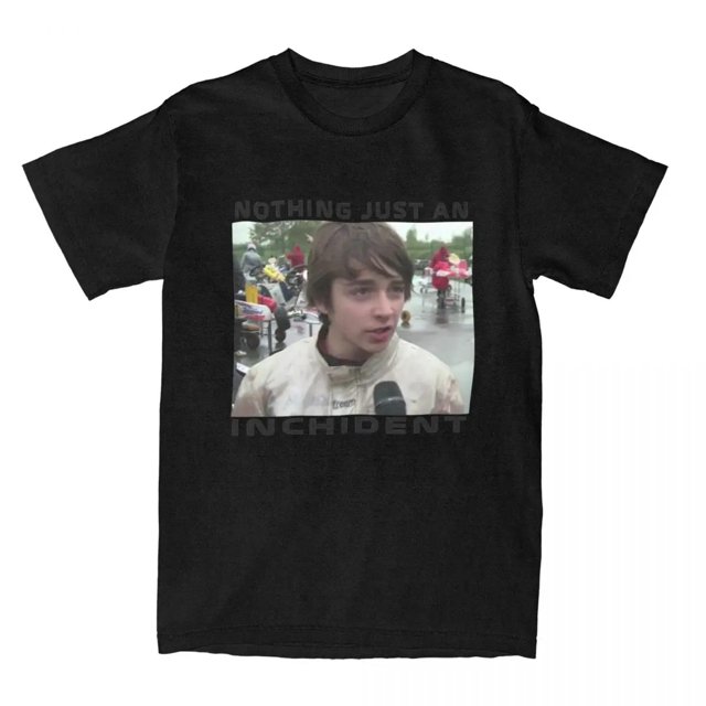Camisetas de manga corta para hombres y mujeres ropa de calle de algodón Harajuku Vintage impresionante Just An Inchident Charles Leclerc