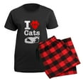 thumbnail image 5 of CafePress - I Heart Cats Women's Dark Pajamas - Women's Short Sleeve Print T-Shirt and Pants Dark Cotton Pajama Set, 5 of 7