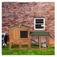 Jadona 58" Wooden Rabbit Hutch Large Chicken Coop Weatherproof Indoor