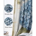 thumbnail image 3 of Blue Hydrangea Kitchen Curtains Spring Vintage Botanical Butterfly Cafe Short Curtains for Bathroom Blackout Window Curtain Grommet Small Window Treatment Drapes for Bedroom Living Room 27.5"x39"x2, 3 of 9