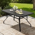 thumbnail image 2 of STARY Patio Dining Table 60"x35", Rectangle Outdoor Dining Table with 1.57" Umbrella Hole for Patio Graden Backyard and Poolside, 2 of 8