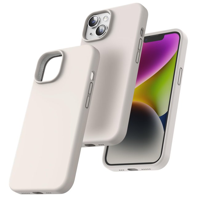 Funda de teléfono TOCOL para iPhone 14 de silicona delgada antideslizante