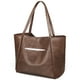 thumbnail image 1 of Bolso de mano Monrich, tamaño grande, 25 L, piel vegana para mujer, color marrón oscuro, 1 of 6