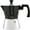 Black & Silver, variant on GROSCHE MILANO Stovetop Espresso Maker, Moka Pot, 3 Espresso Cups, White