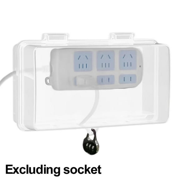 SPRING Outdoor Electrical Box 13x8x5 Large Outdoor Extension Cord Cover Waterproof Weatherproof Connection Box Black Outside Power Cord White