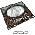 thumbnail image 5 of Urbalabs Western Cowboy Family Horseshoe Teal and Brown Tooled 7x5 Photo Frame Country Decor Picture Frame 7" x 5" Rustic Gifts Farmhouse Picture Frames Standing Elaborate Picture Frame, 5 of 7