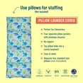 thumbnail image 4 of Wildkin Kids Pillowcase Lounger Cover – Travel-Friendly Sleepover Lounger, Fits Standard Pillows (Pillows Not Included), Soft Cotton Blend, Fun Patterns for Boys & Girls - Dinosaur Land, 4 of 7