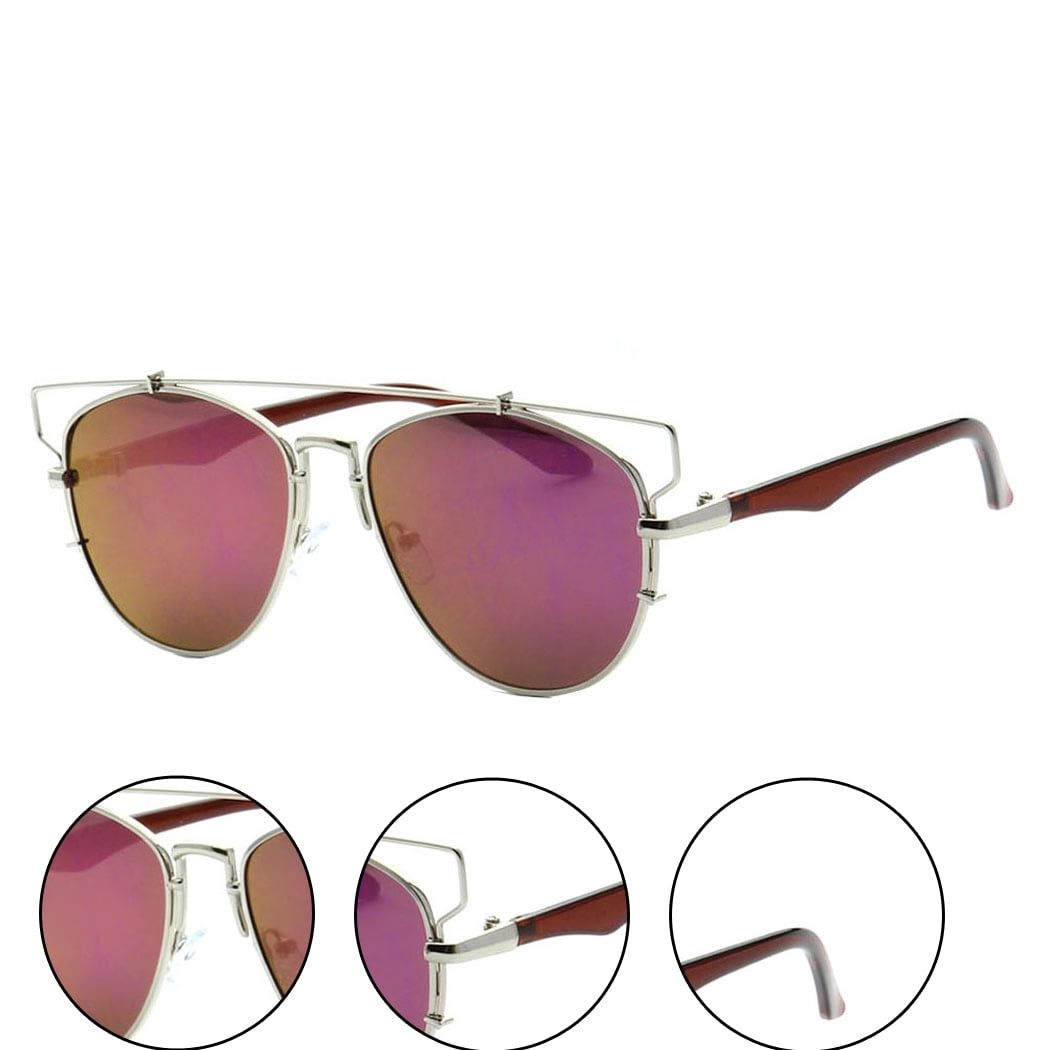 Sophisticated Flat Top Aviator Women Sunglasses