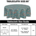 thumbnail image 5 of Boho Floral Tablecloth Round 60 Inch Bohemian Wildflower Teal Blue Decoration Outdoor Table Cloth Farmhouse Vintage Pink Flowe Table Cover for Dining Room Kitchen Holiday Party Picnic Home Decor, 5 of 6
