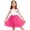 Flower Hot Pink, variant on Oudiya Toddler Girls Tutu Purple Dress Fluffy Ruffle Sleeve Dresses Summer Casual Tulle Party Sundress for Kids 4T-5T