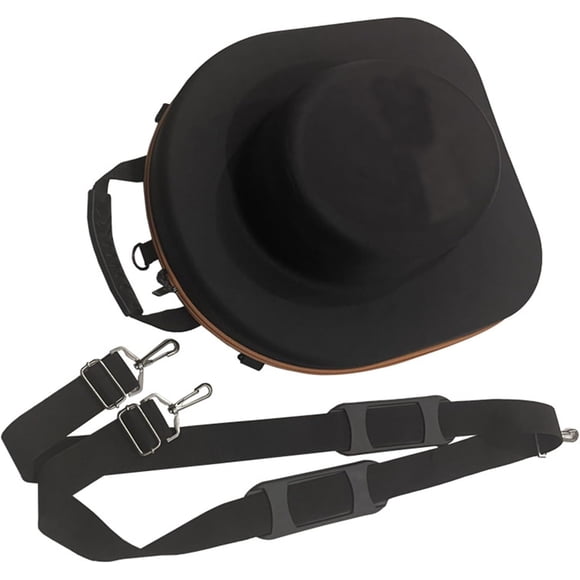 LAICAIW Cowboy Hat Travel Case, Crush Proof Cowboy Hat Holder, Hat Box Organizer with Carrying Handle, Shoulder Strap, Western Gifts for Most Cowboy Hats