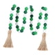 thumbnail image 4 of Cuentas bohemias de oración con borlas y cuentas de madera chic de 100 cm y detalles de cuerda de yute Verde, 4 of 7