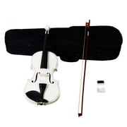 Ktaxon White 4/4 Size Handcrafted Solid Wood Violin