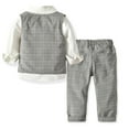 thumbnail image 3 of TAIAOJING Kid Toddler Boy Clothes Outfit 4PC Gentleman T Shirt Baby Bowtie Cloth Toddler Wedding Pants Boy Suit Vest Sets Boys Outfits&Set For 2-3 Years, 3 of 9