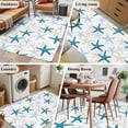 thumbnail image 6 of Area Rug 48×72in, Abstract Summer Sea Star Floor Carpet Living Room Rug, Blue Yellow Purple Stars Non-Slip Welcome Mat Indoor Rugs for Bedroom Dining Room, 6 of 9