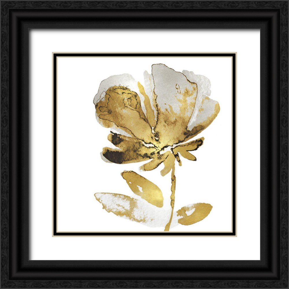 Austin Vanessa 12x12 Black Ornate Wood Framed with Double Matting Museum Art Print Titled - Fresh Bloom IV
