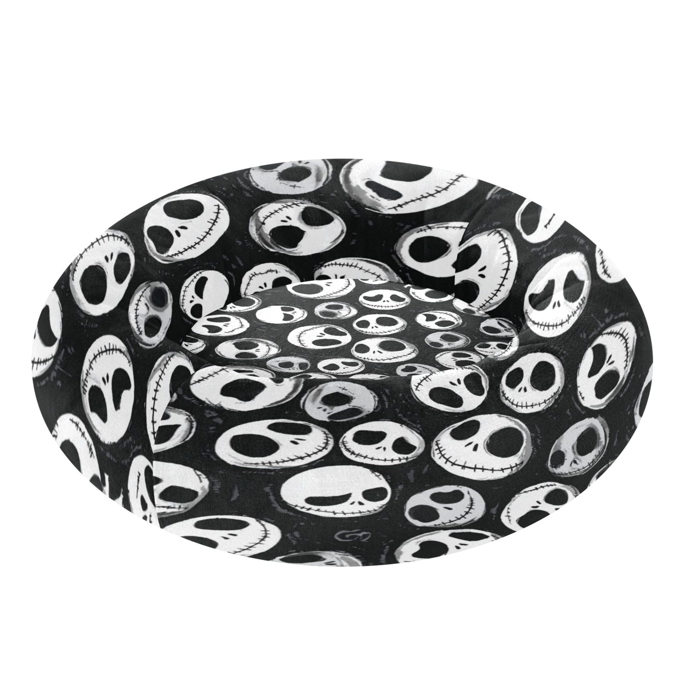 Iauyy Pet Couch Donut Cat Bed for Indoor Cats/Small Dogs Washable & Machine with Non-slip Bottom Calming Cat Furniture, Big Eyes (M)