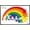 Barnwood Framed Version, variant on Disney Mickey Mouse & Friends - Rainbow Wall Poster, 14.725" x 22.375"