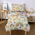 thumbnail image 6 of Btargot 4pc Toddler Bedding Set Rainbow Cute Love Hearts Comforter Set for Baby Girls Colorful, 6 of 9