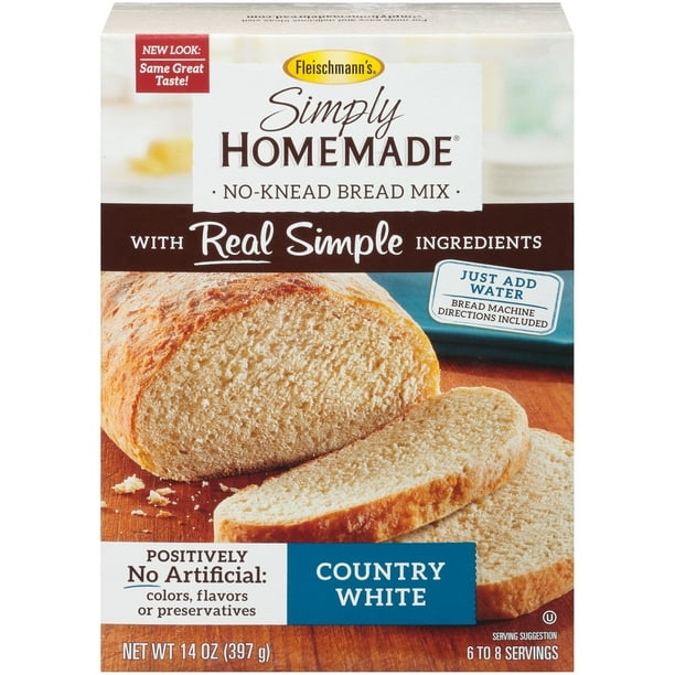 Fleischmann's® Simply Homemade® Country White No Knead Bread Mix 14 oz