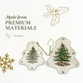 thumbnail image 4 of Spode Christmas Tree 2-Tiered Server, Tree-Shaped - Holiday Cupcake Stand, Dessert Display Set, Porcelain Serving Platter, 10" & 8" Plates, Dishwasher Safe Serveware for Appetizers, Desserts, Cookies, 4 of 7