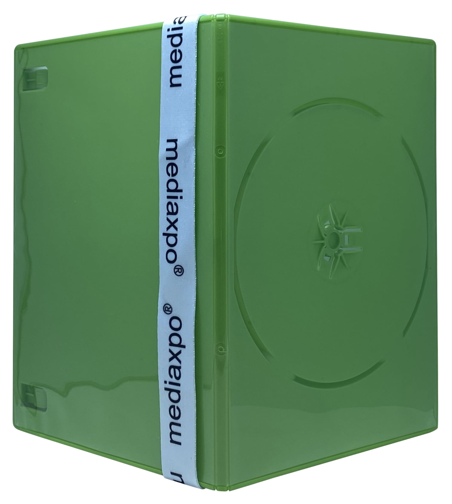 CheckOutStore 200 Slim Solid Green Color Single DVD Cases 7MM