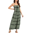 thumbnail image 4 of Gamivast Beach Dresses for Women Spaghetti Strap Maxi Dress Loose Fit Slip Dress Tie Dye Stripe Print Flowy Hem Casual Summer Vacation Outfits, 4 of 8