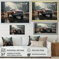 thumbnail image 4 of Designart "Cityscape Hauler Red Pickup Truck Adventure III" Transportation Floater Framed Wall Art Print, 4 of 7